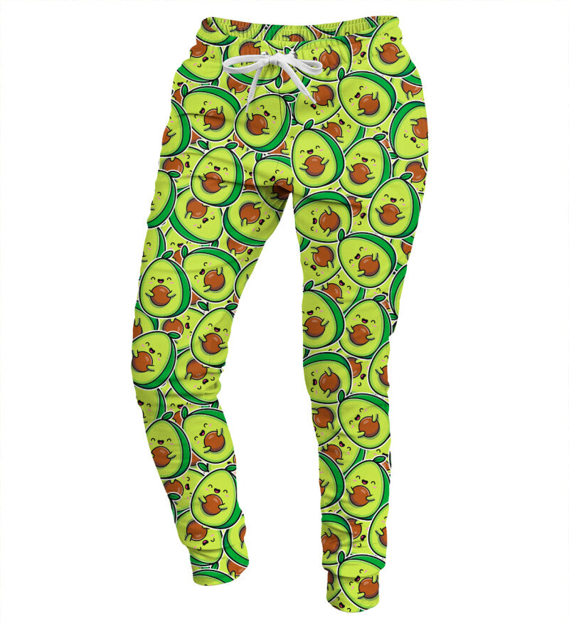 Avocado mintás zöld tréning nadrág