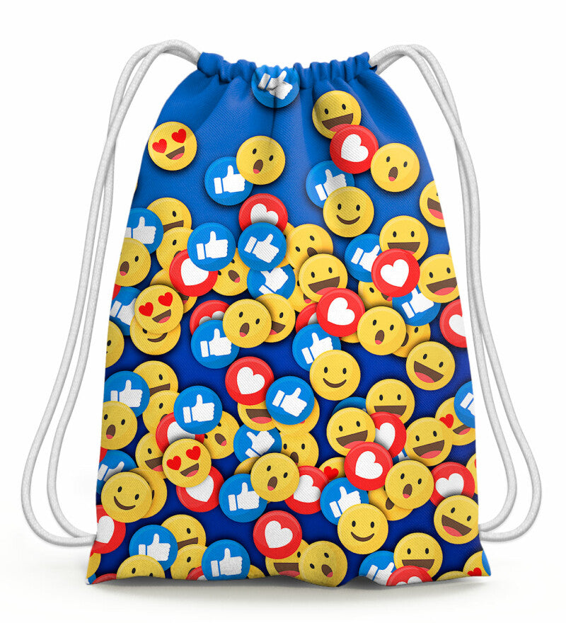 Smiley mintás tornazsák