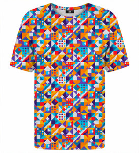 Geometrikus mintás póló