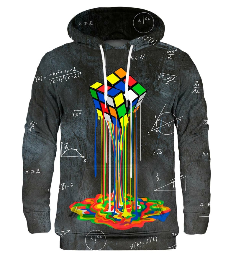 Rubikkocka mintás kapucnis pulóver
