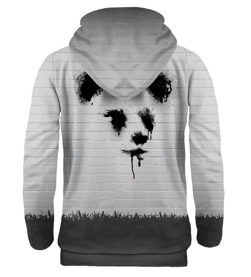 Panda mintás kapucnis pulóver