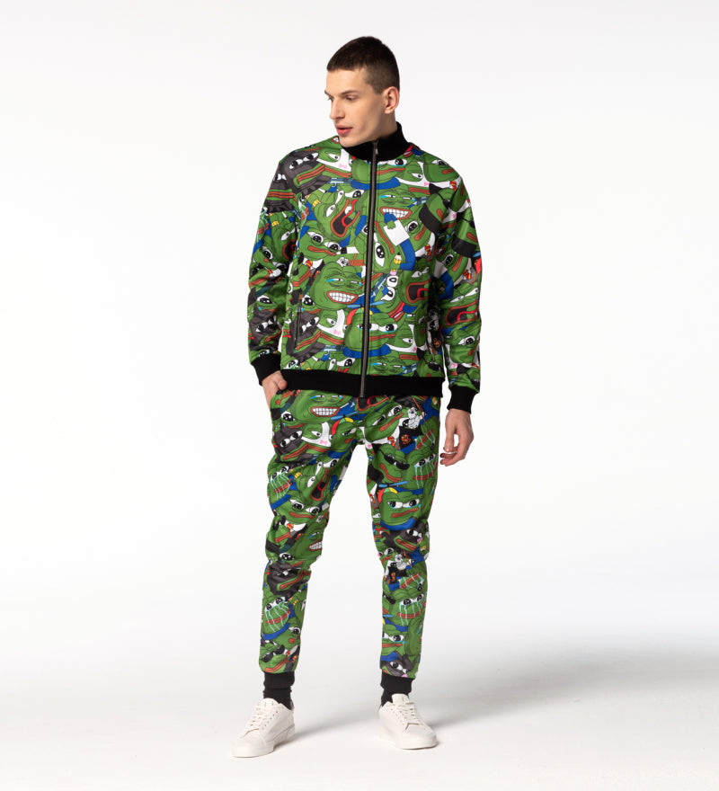 Pepe memes mintás szett férfi modellen