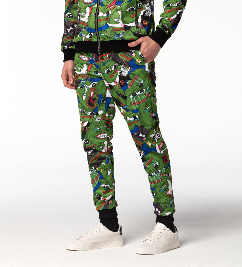 Pepe memes mintás szett férfi modellen