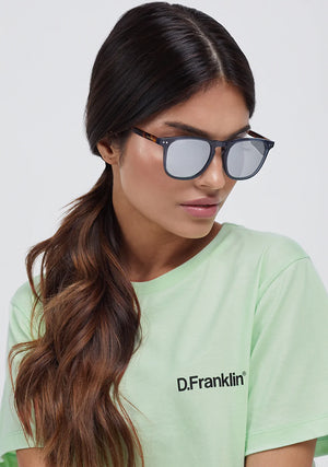 D.Franklin Ultra Light SQ Med Navy/Silver napszemüveg női modellen