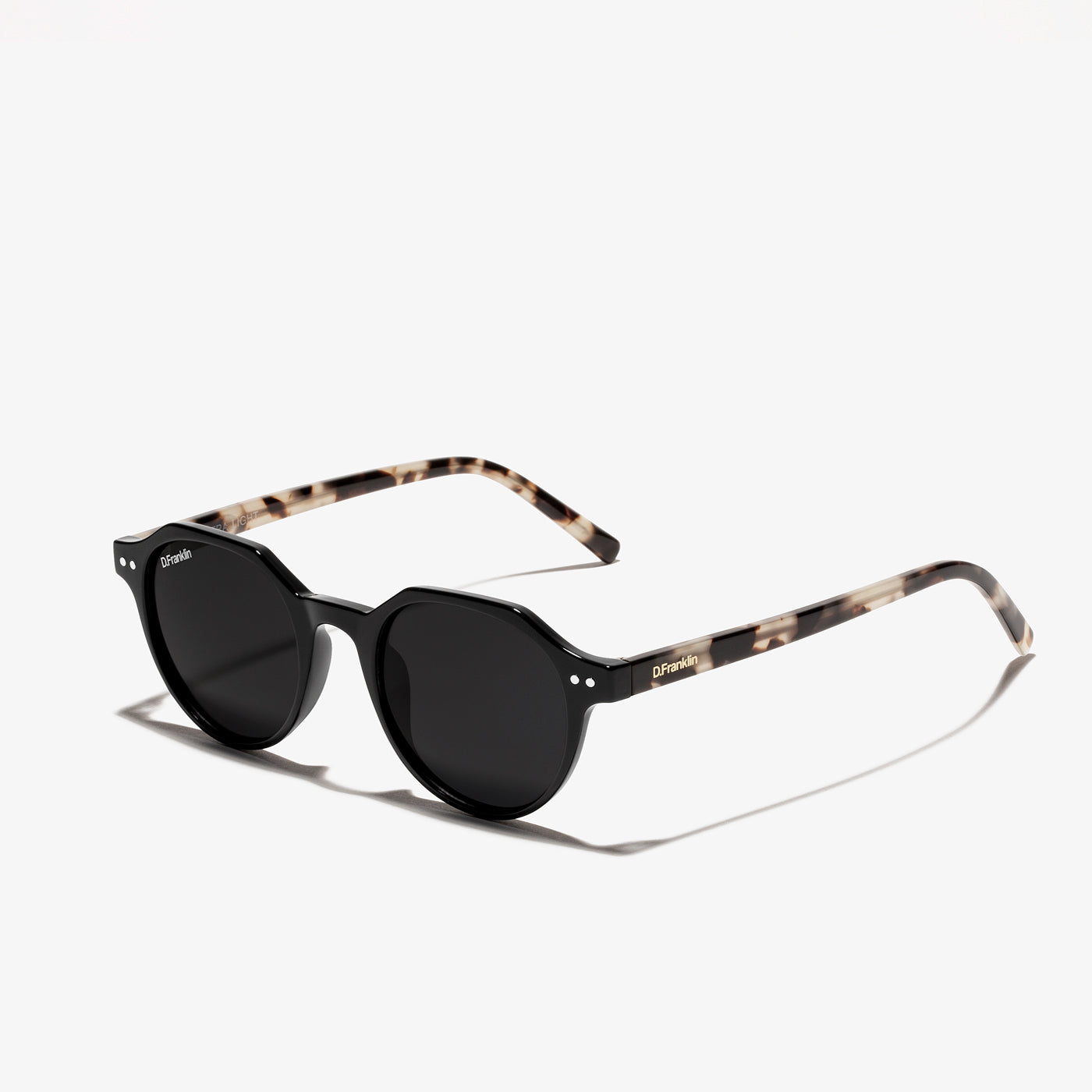 Fekete kerek szögletes D.Franklin napszemüveg Ultra Light Black