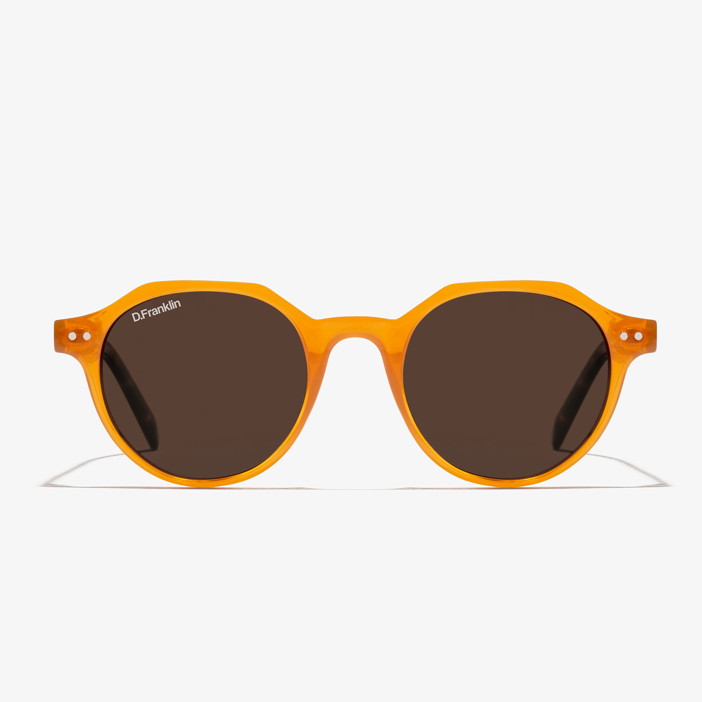 Borostyán sárga kerek szögletes D.Franklin napszemüveg Ultra Light Amber