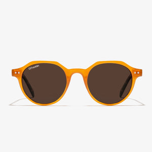 Borostyán sárga kerek szögletes D.Franklin napszemüveg Ultra Light Amber