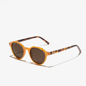 Borostyán sárga kerek szögletes D.Franklin napszemüveg Ultra Light Amber