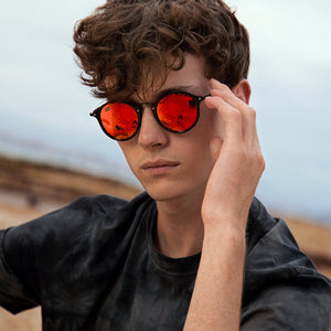 Piros lencsés D.Franklin napszemüveg TR90 Black/Red férfi modellen